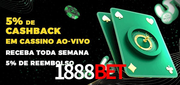 Promoções do cassino ao Vivo 1888BET